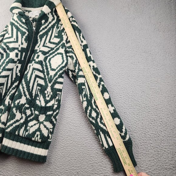 American Eagle HEAVY Full Zip Jacket Cardigan Sweater Sz Large Cabincore Argyle - Picture 10 of 14